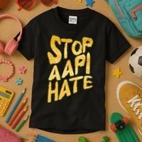 Stop AAPI Hate Painted Kids T-Shirt thumb 3