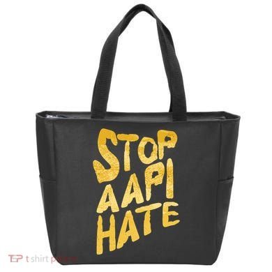 Stop AAPI Hate Painted Tote Bag