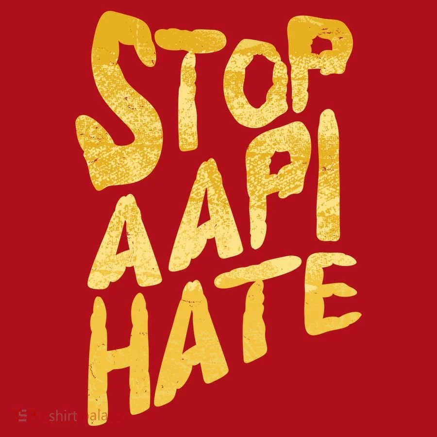 Stop AAPI Hate Painted Christmas Stocking