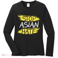 Stop Asian Hate Protest Support Women's Long Sleeve Shirt thumb 0