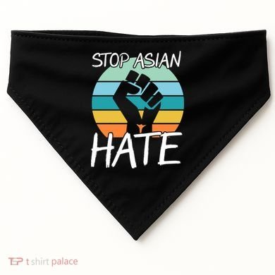 Stop Asian Hate Stand Strong USA-Made Doggie Bandana
