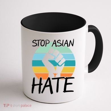 Stop Asian Hate Stand Strong Coffee Mug back