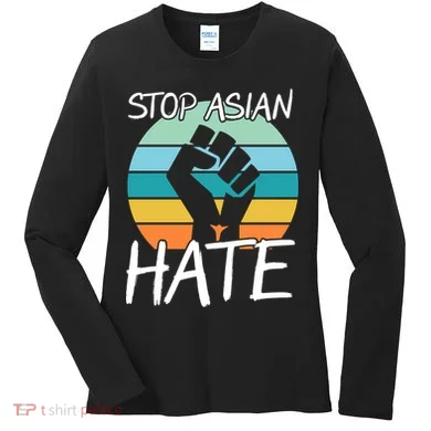 Stop Asian Hate Stand Strong Women's Long Sleeve Shirt