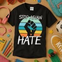 Stop Asian Hate Stand Strong Kids T-Shirt thumb 3