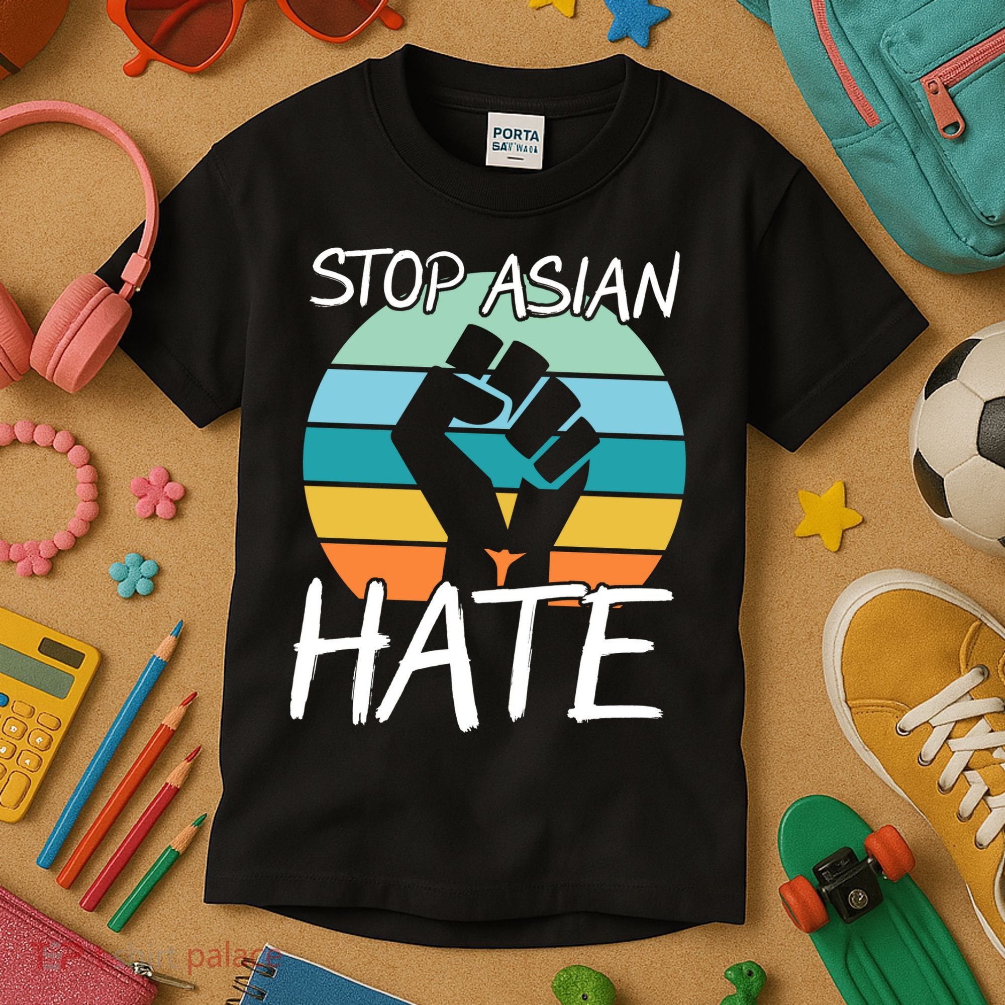 Stop Asian Hate Stand Strong Kids T-Shirt