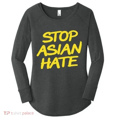 Stop Asian Hate Support Women's Perfect Tri Tunic Long Sleeve Shirt