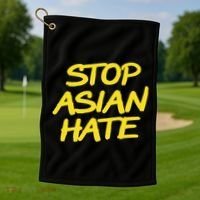 Stop Asian Hate Support Golf Towel thumb 1