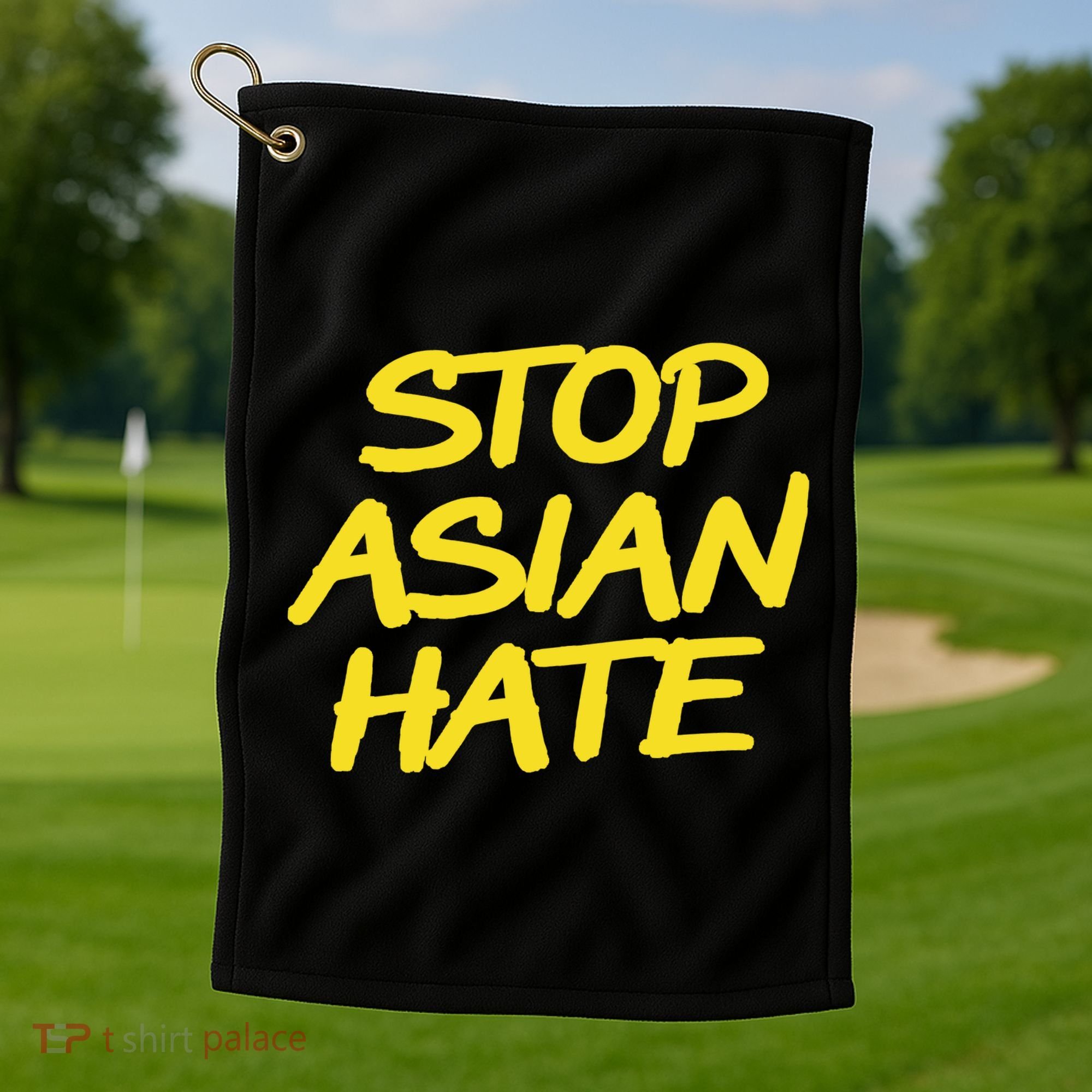 Stop Asian Hate Support Golf Towel