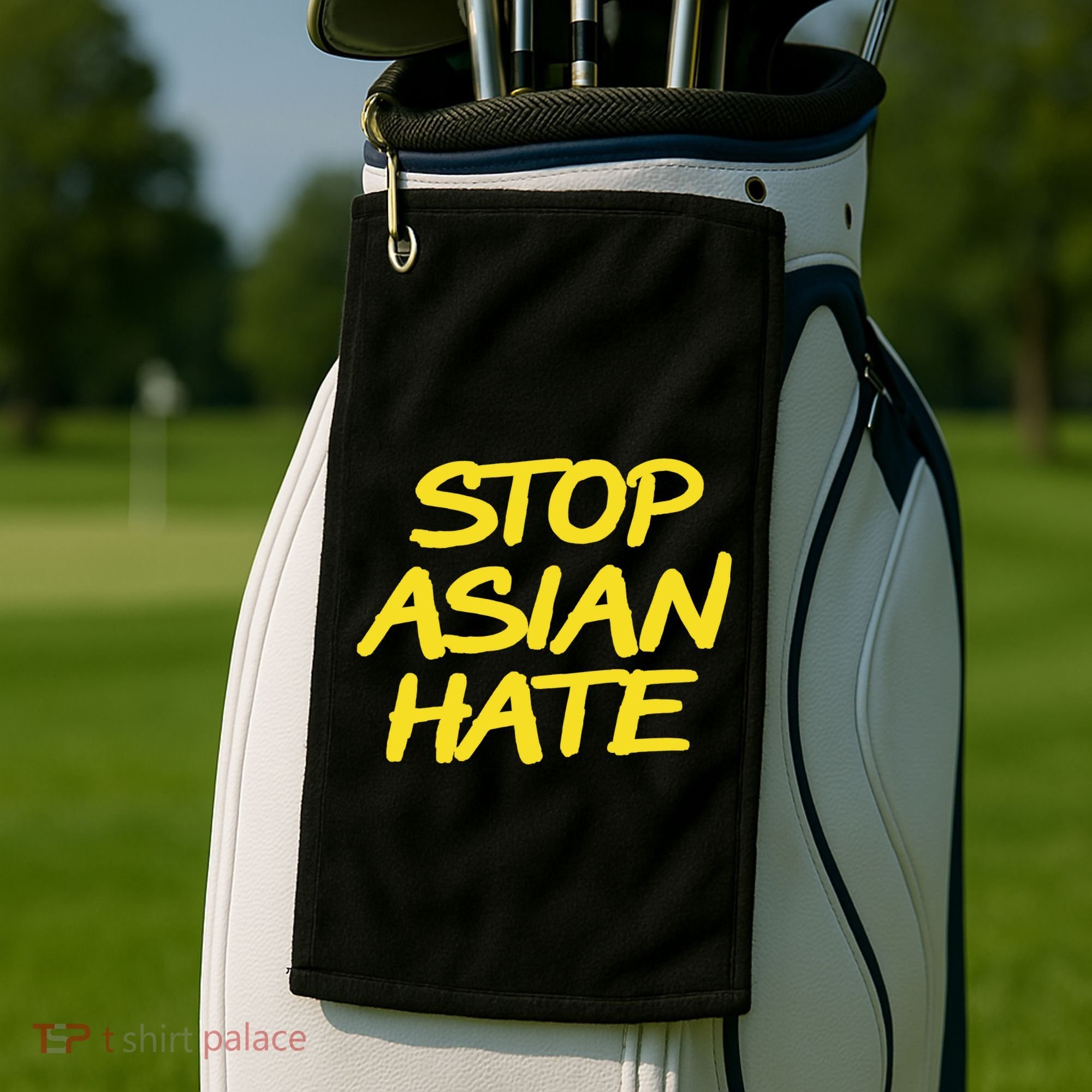 Stop Asian Hate Support Golf Towel