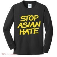 Stop Asian Hate Support Kids Long Sleeve Shirt thumb 0