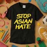 Stop Asian Hate Support Kids T-Shirt thumb 3