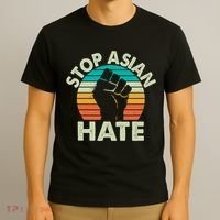 Stop Asian Hate Vintage Protest Fist T-Shirt thumb 3