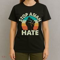 Stop Asian Hate Vintage Protest Fist T-Shirt thumb 4
