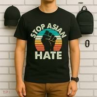 Stop Asian Hate Vintage Protest Fist T-Shirt thumb 6