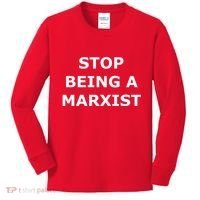 Stop Being A Marxist Kids Long Sleeve Shirt thumb 0