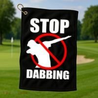 Stop Dabbing Do Not Dab Golf Towel thumb 1