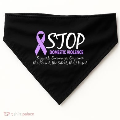Stop Domestic Violence USA-Made Doggie Bandana