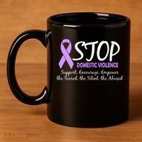 Stop Domestic Violence 11oz C Handle Ceramic Mug thumb 4