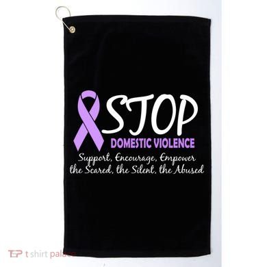 Stop Domestic Violence Golf Towel