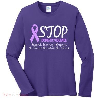Stop Domestic Violence Women's Long Sleeve Shirt