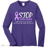 Stop Domestic Violence Women's Long Sleeve Shirt thumb 0