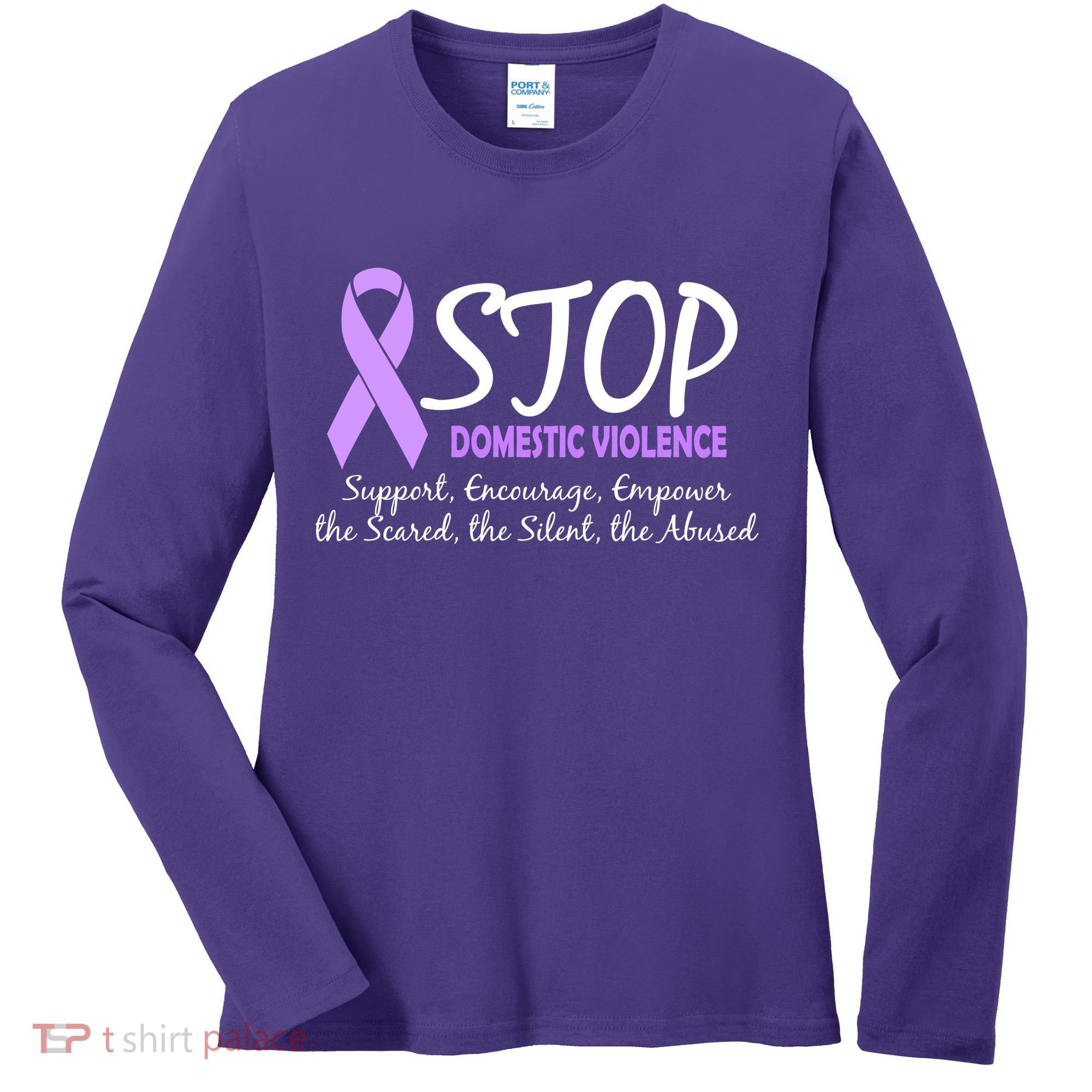 Stop Domestic Violence Women's Long Sleeve Shirt