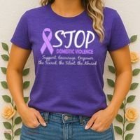 Stop Domestic Violence Women's T-Shirt thumb 2
