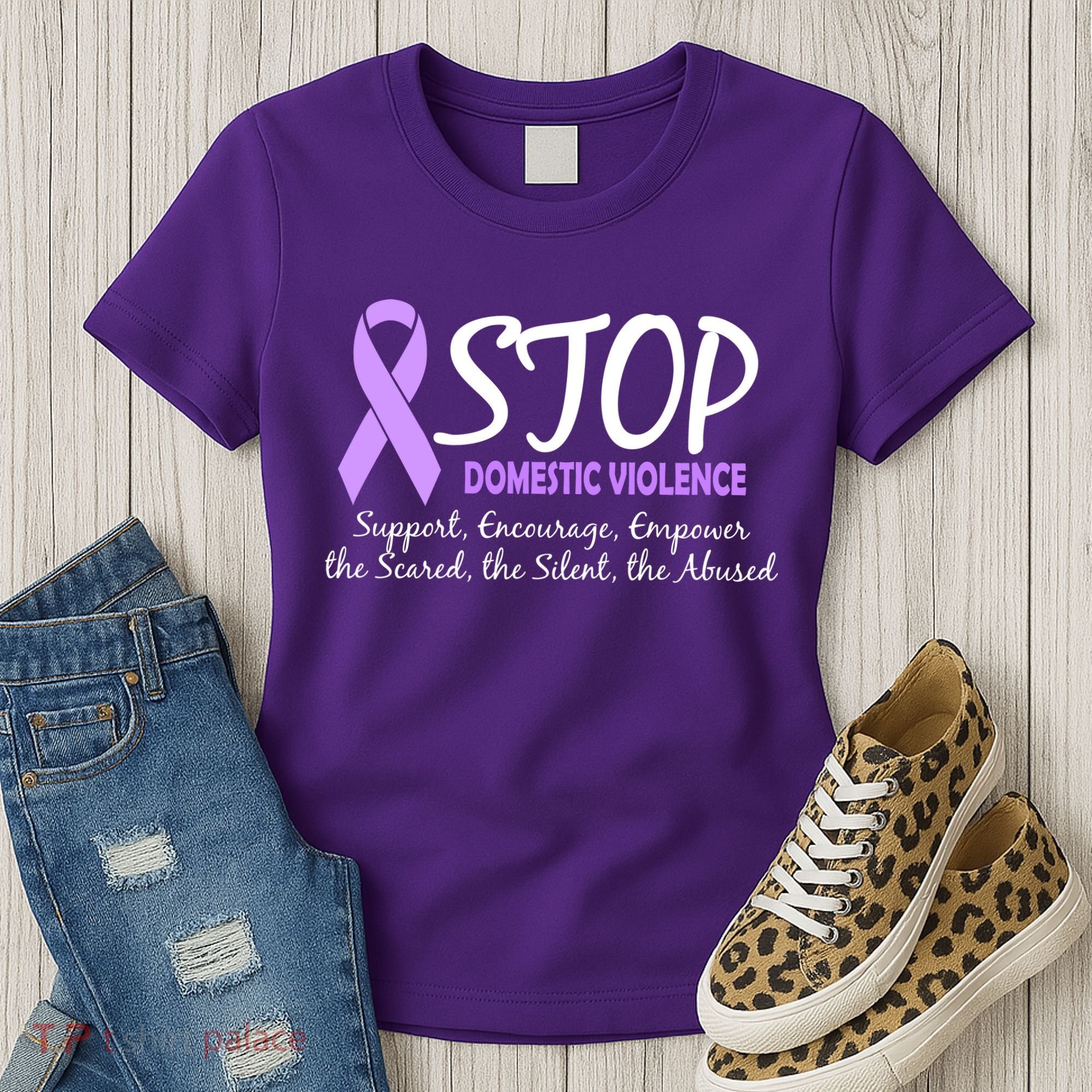 Stop Domestic Violence Women's T-Shirt