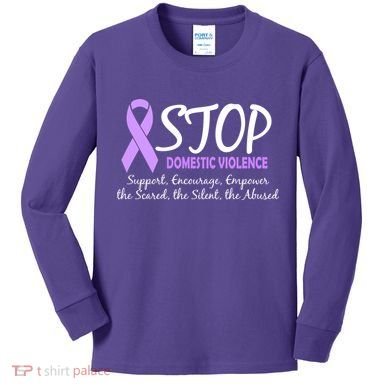 Stop Domestic Violence Kids Long Sleeve Shirt