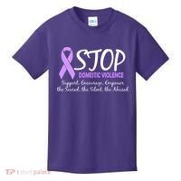 Stop Domestic Violence Kids T-Shirt thumb 0
