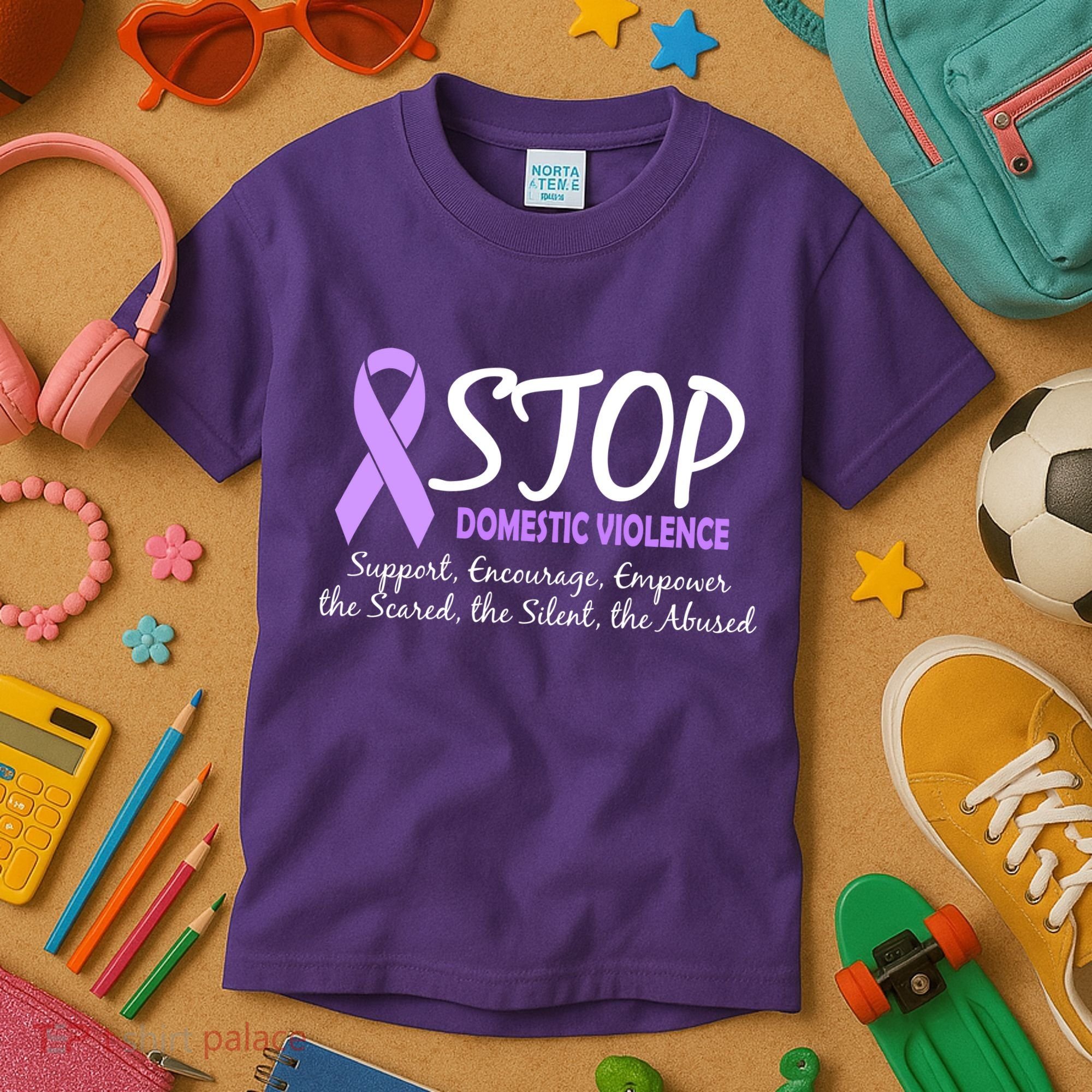 Stop Domestic Violence Kids T-Shirt