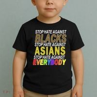 Stop Hate Against Blacks Against Asians and Everybody Else Toddler T-Shirt thumb 2