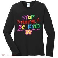 Stop Hate Be Kind Women's Long Sleeve Shirt thumb 0
