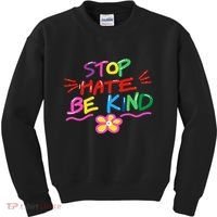 Stop Hate Be Kind Kids Sweatshirt thumb 0