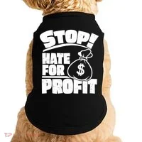 Stop Hate for Profit Money Bag Doggie Tank thumb 0