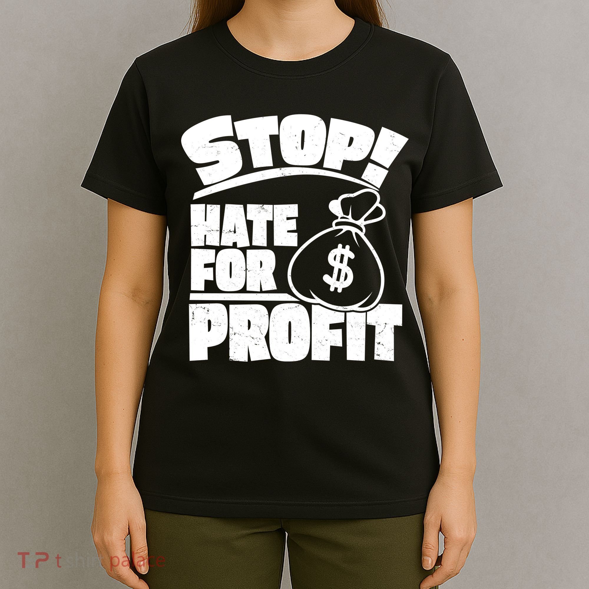 Stop Hate for Profit Money Bag T-Shirt