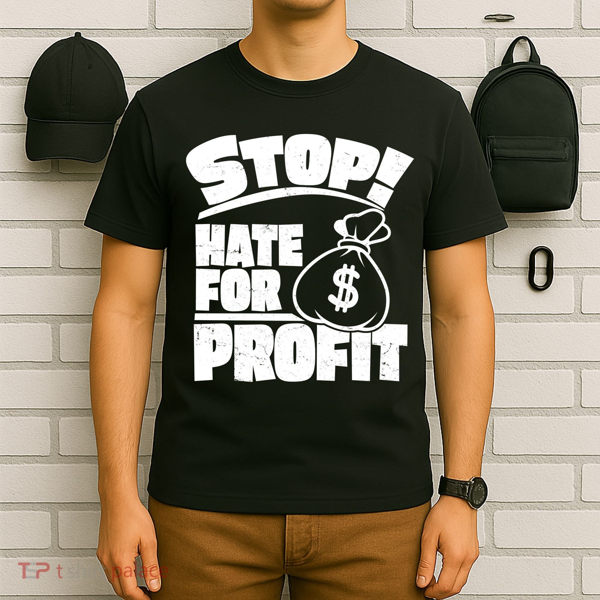 Stop Hate for Profit Money Bag T-Shirt