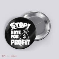 Stop Hate for Profit Money Bag Button thumb 0
