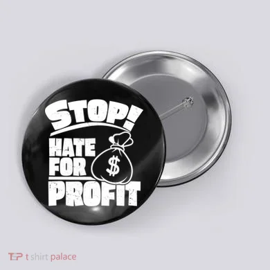 Stop Hate for Profit Money Bag Button