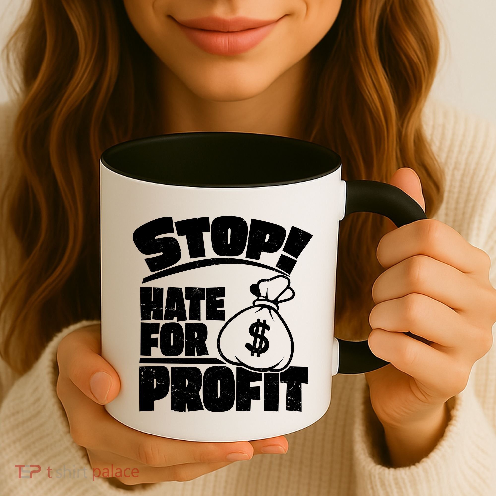 Stop Hate for Profit Money Bag Coffee Mug