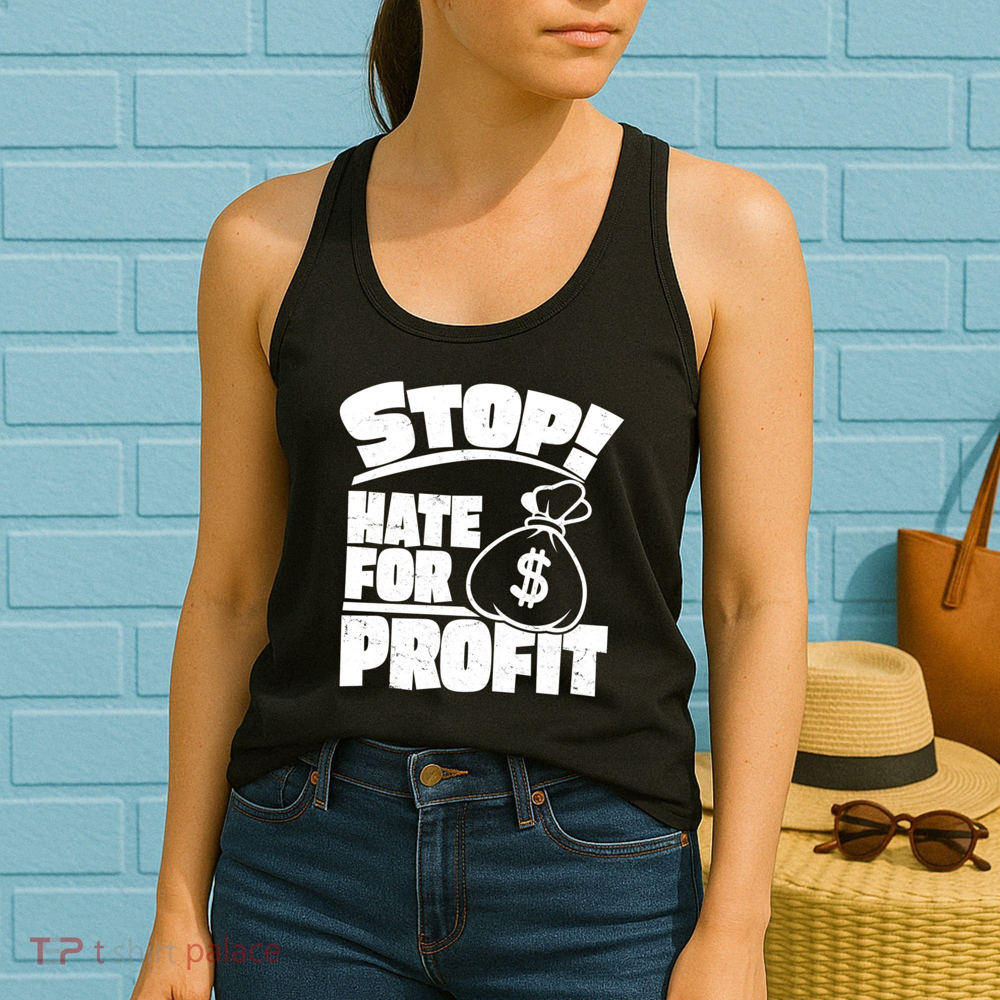 Stop Hate for Profit Money Bag Women's Tank Top