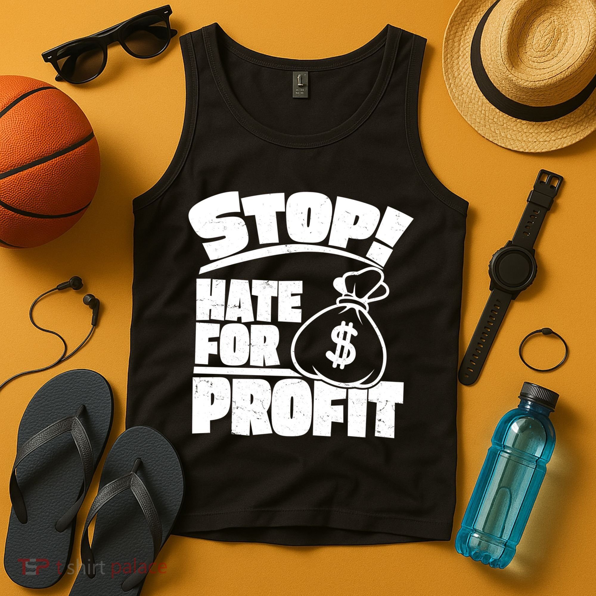 Stop Hate for Profit Money Bag Tank Top