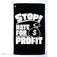 Stop Hate for Profit Money Bag Golf Towel thumb 0