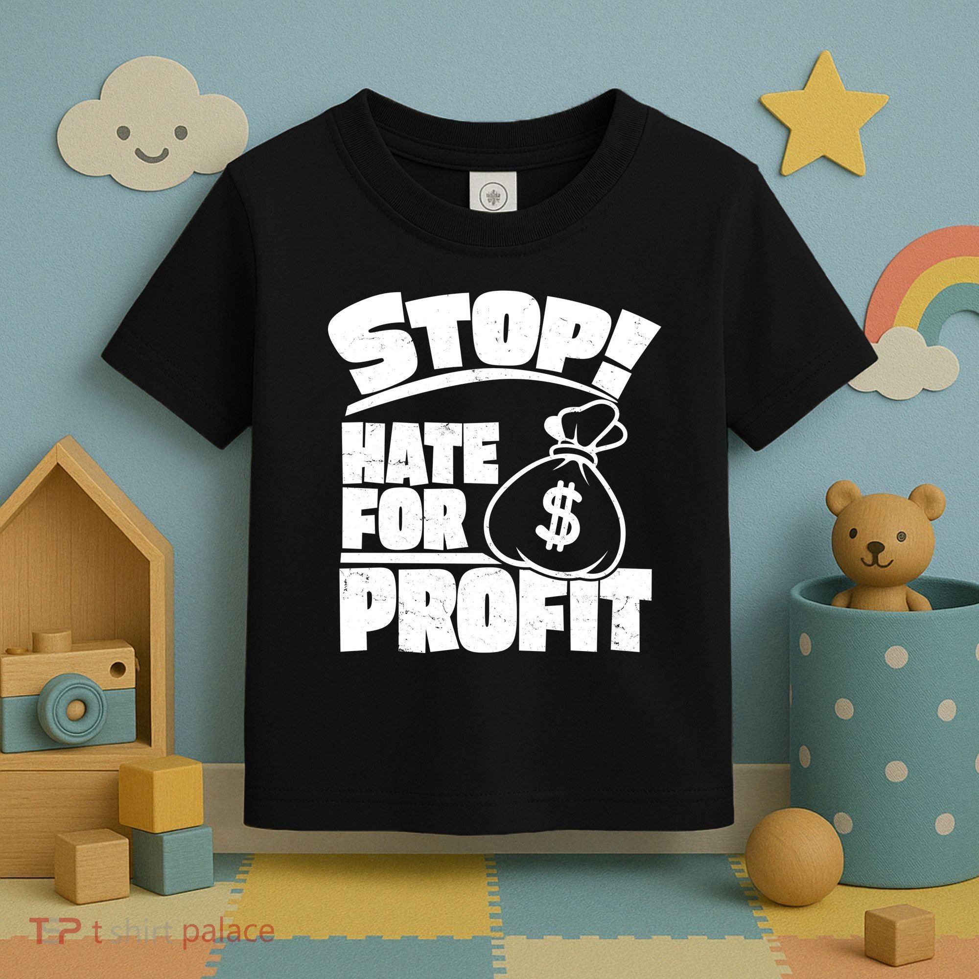 Stop Hate for Profit Money Bag Toddler T-Shirt