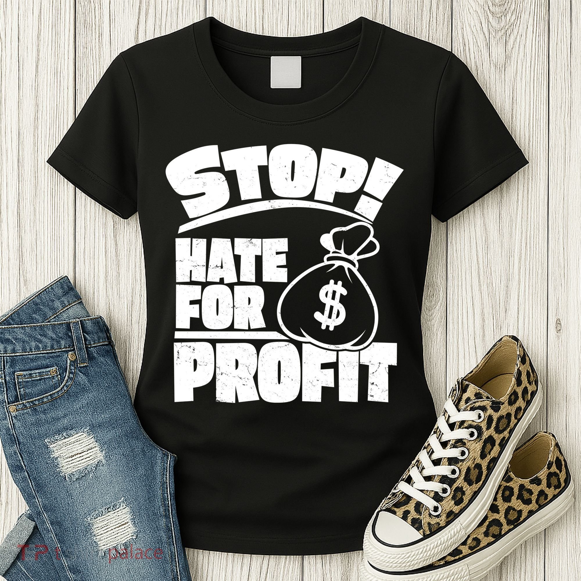 Stop Hate for Profit Money Bag Women's T-Shirt