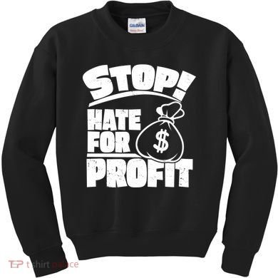 Stop Hate for Profit Money Bag Kids Sweatshirt