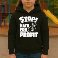Stop Hate for Profit Money Bag Kids Hoodie thumb 3