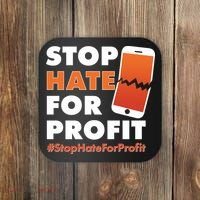 Stop Hate for Profit #StopHateForProfit Cracked Cell Phone Coaster thumb 0
