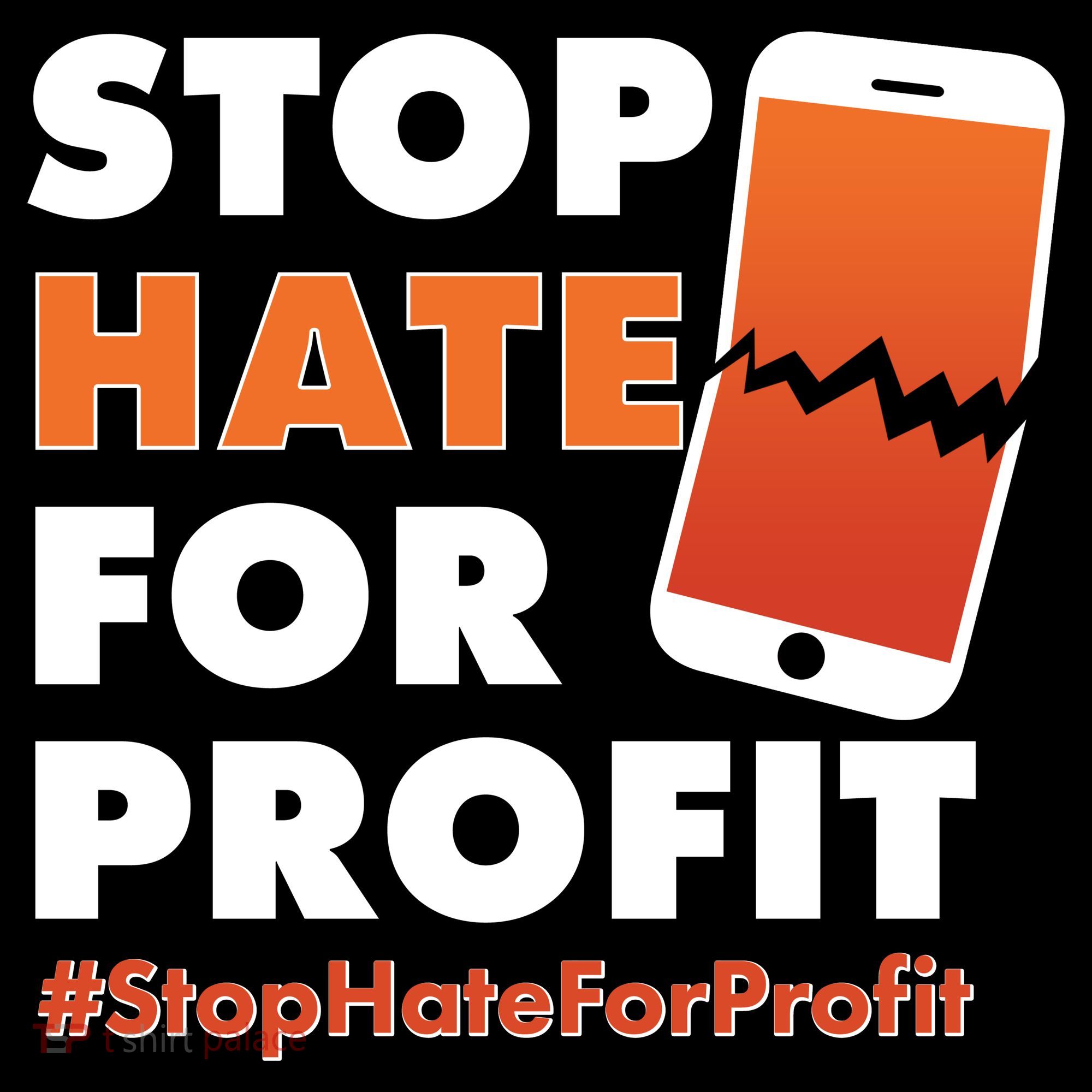 Stop Hate for Profit #StopHateForProfit Cracked Cell Phone Tote Bag