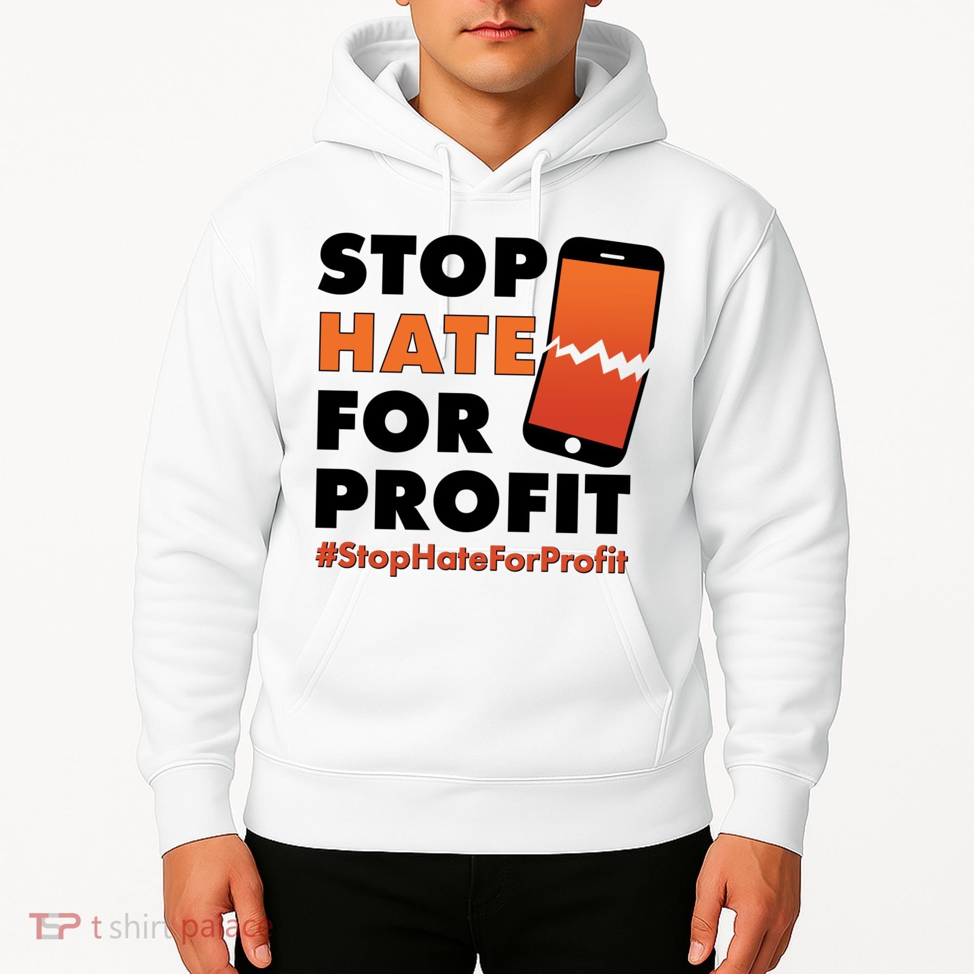 Stop Hate for Profit #StopHateForProfit Cracked Cell Phone Hoodie